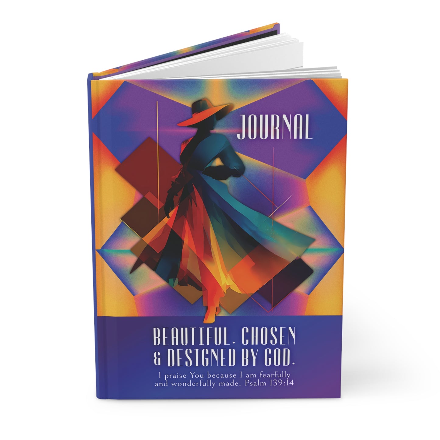 Inspirational Hardcover Journal - "Beautiful, Chosen & Designed by God"