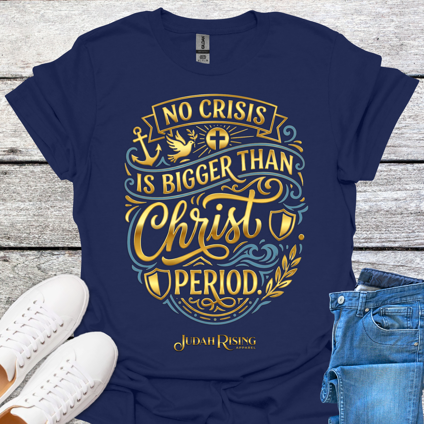 No Crisis Is Bigger Than Christ - Gold
