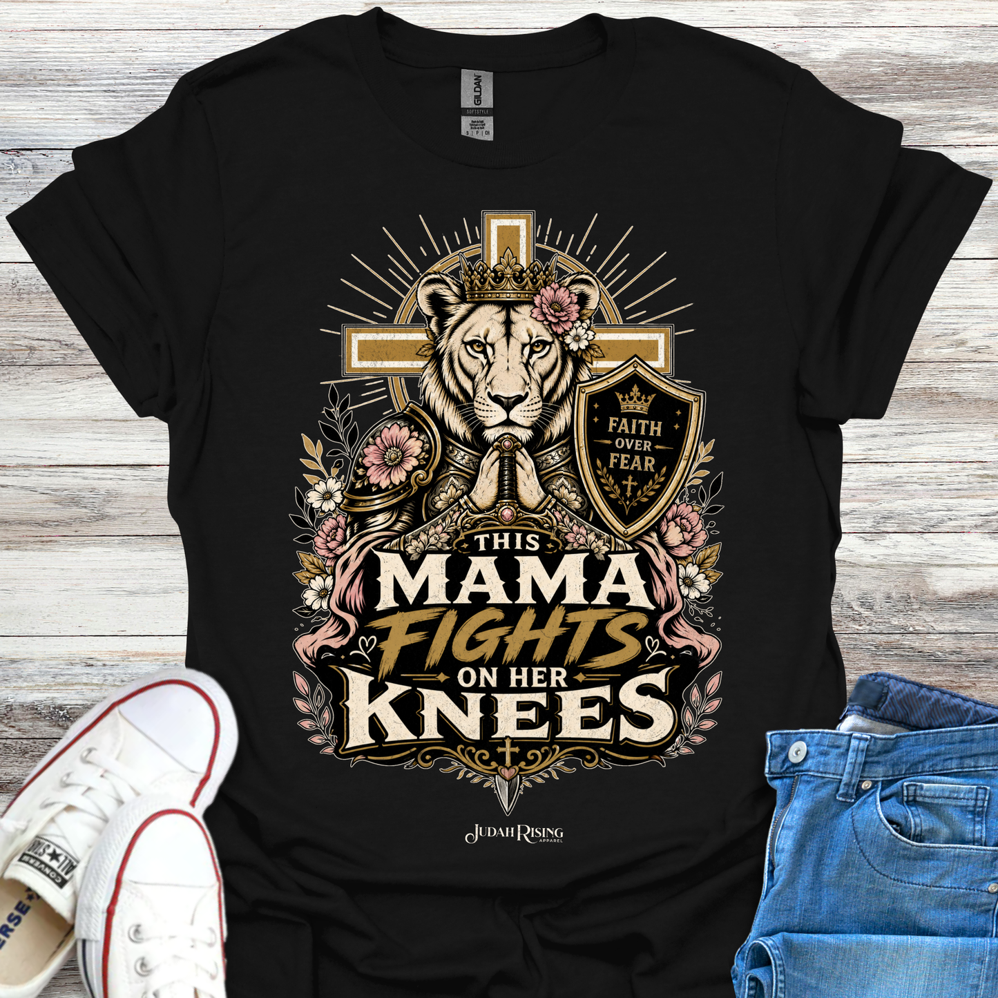 This Mama Fights On Her Knees