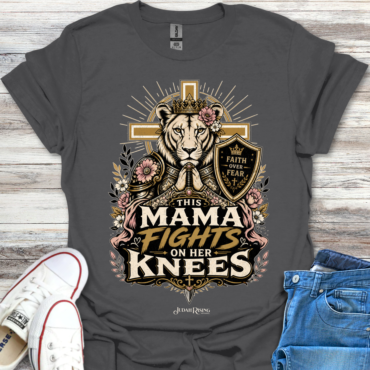 This Mama Fights On Her Knees