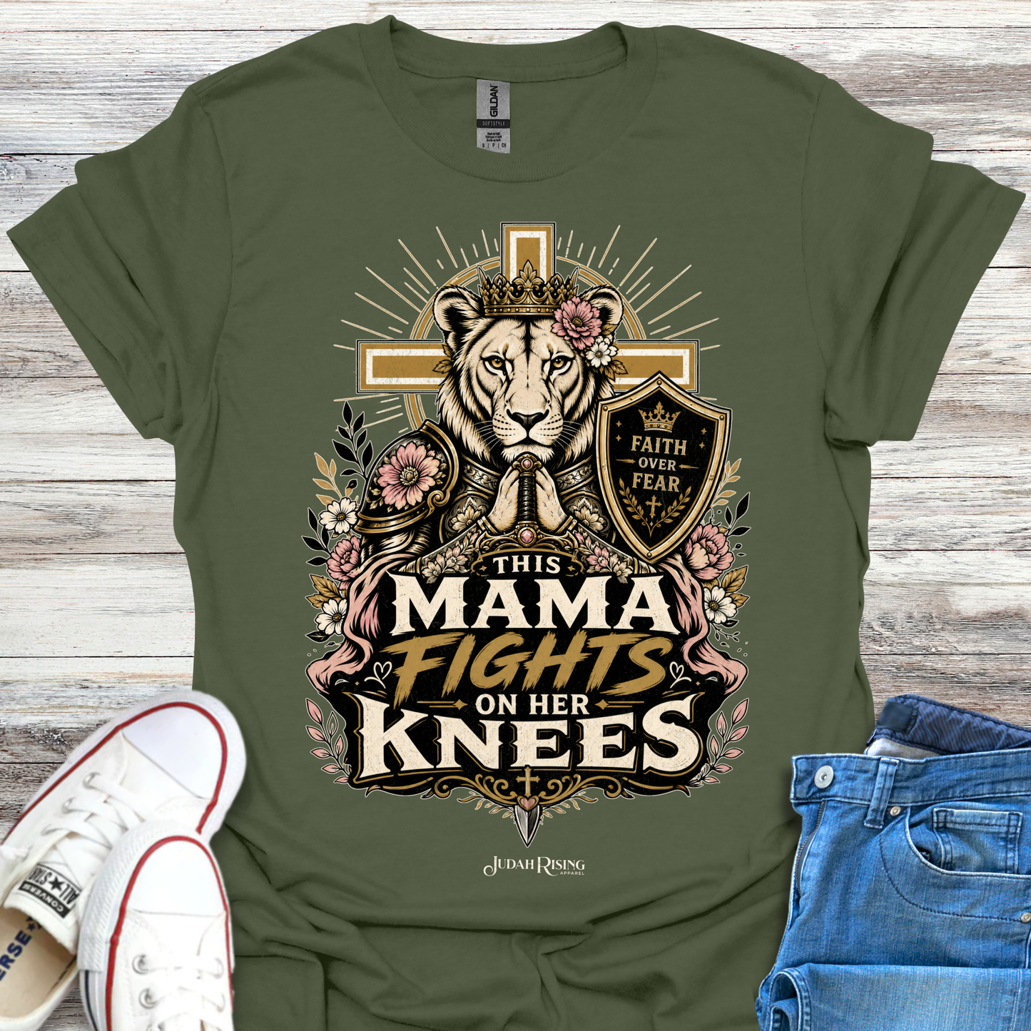 This Mama Fights On Her Knees