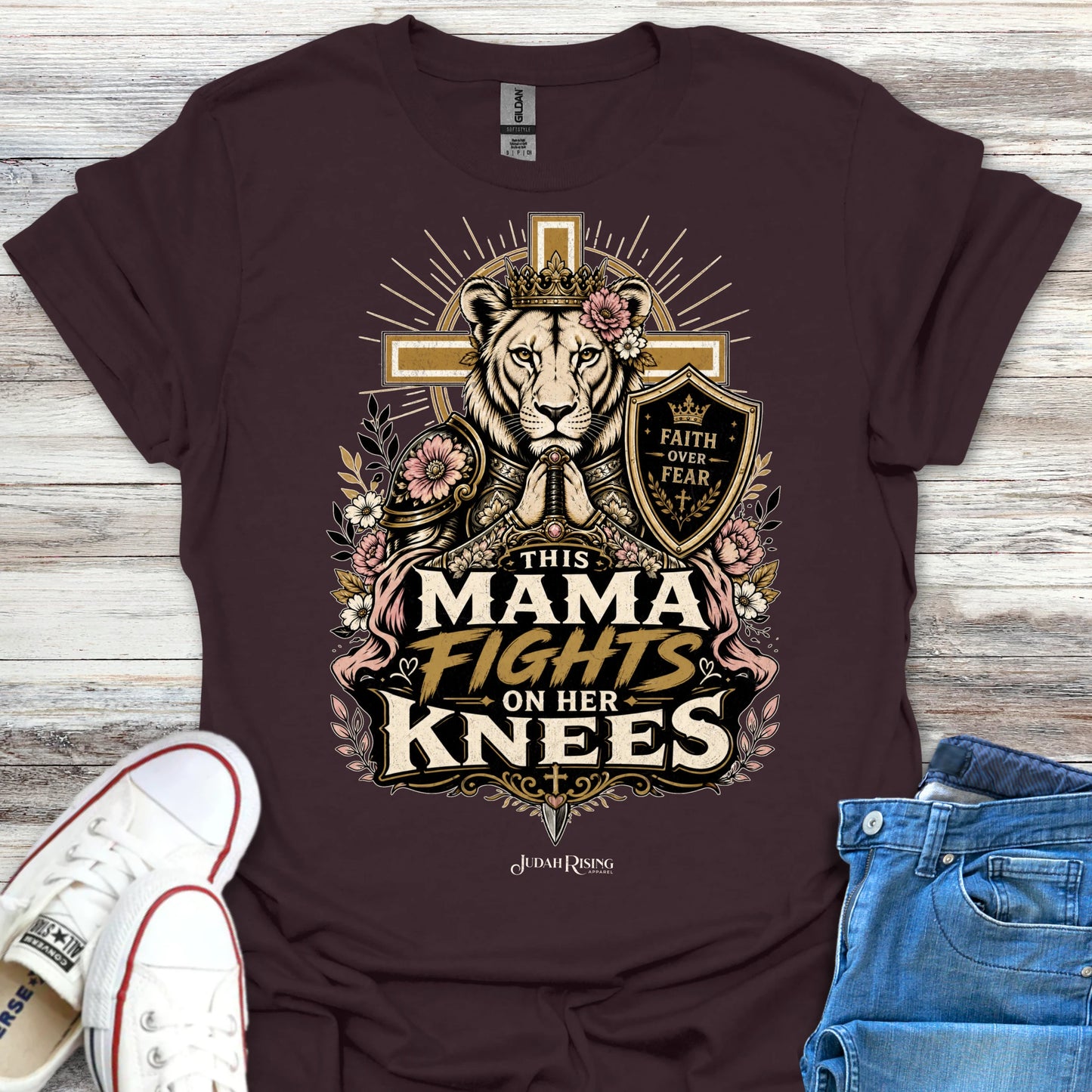 This Mama Fights On Her Knees