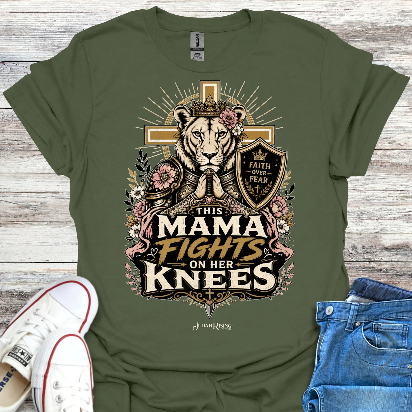 This Mama Fights On Her Knees