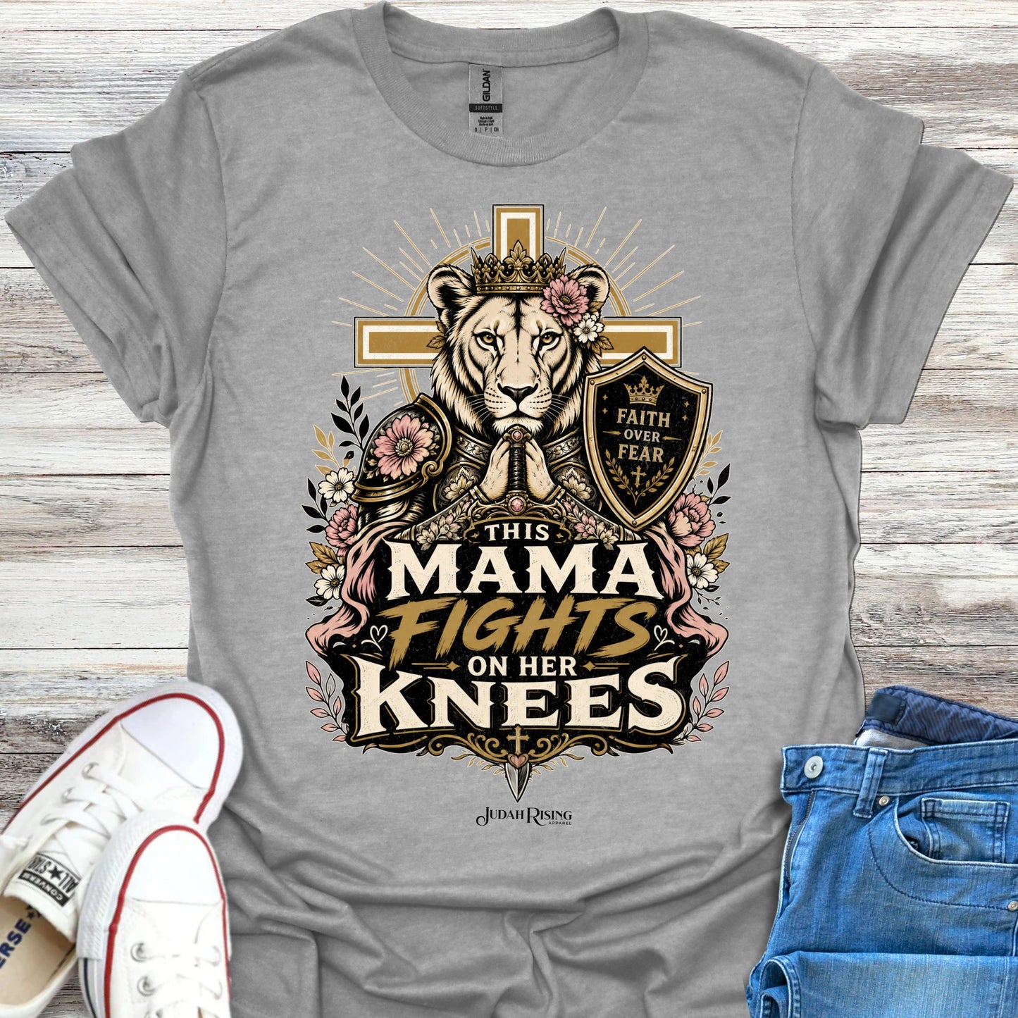 This Mama Fights On Her Knees